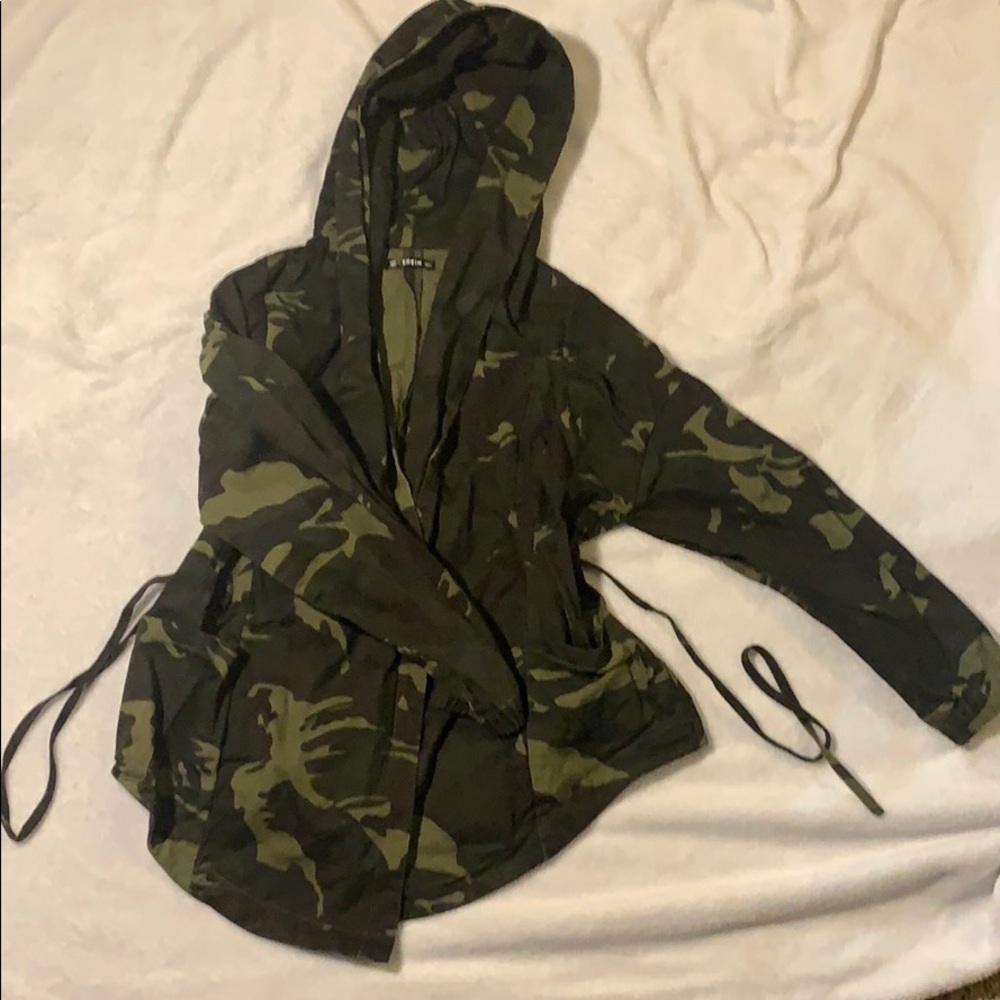 Shein, Dark Camo Tie Jacket